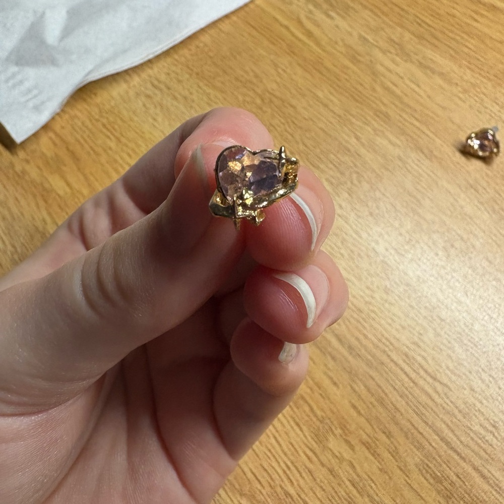 Hot Topic Gold and Purple Earrings